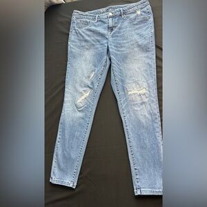 Mossimo Supply Co. Light Blue Distressed Skinny Jeans
